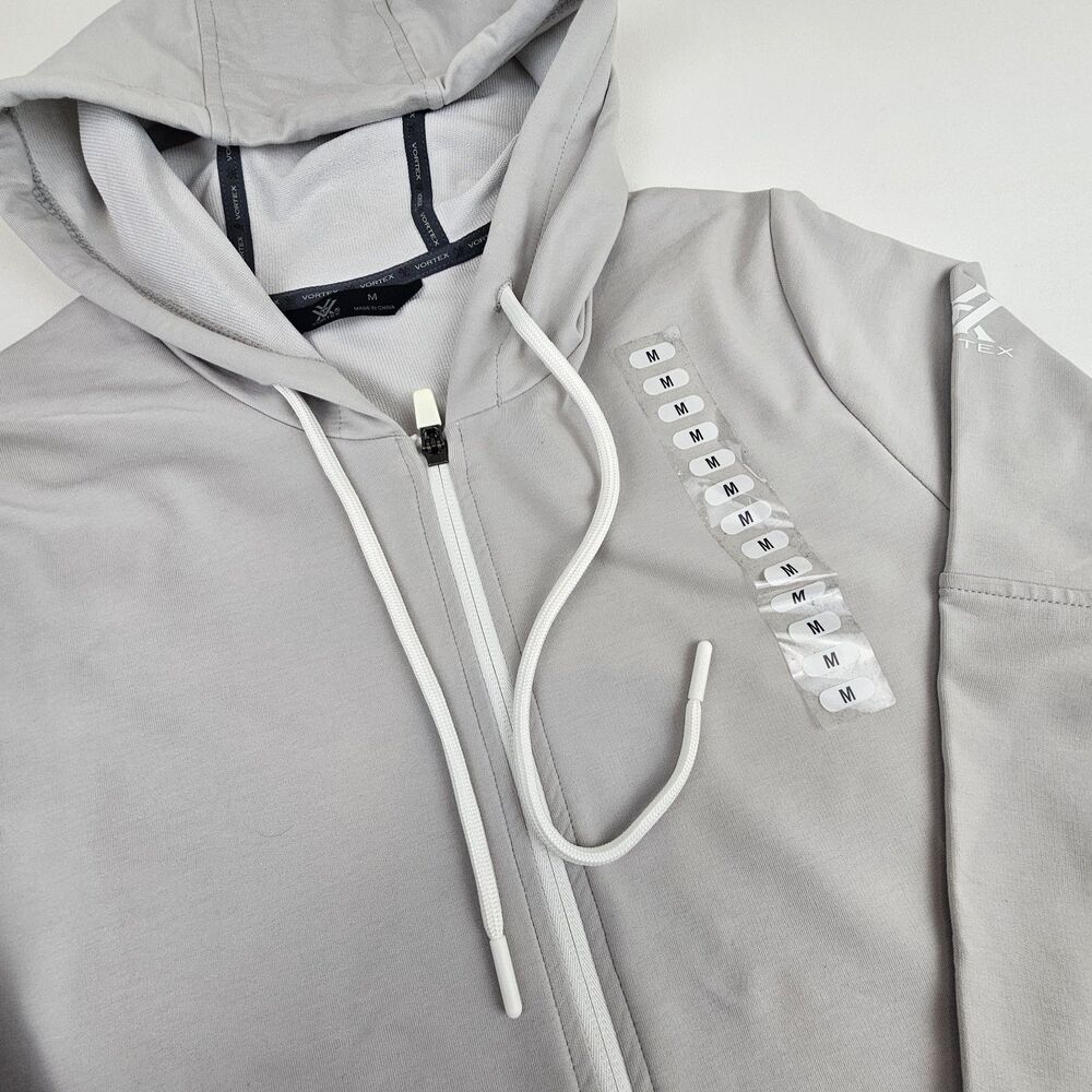 Vortex Optics Men's Medium Full Zip Hoodie Gray Performance NWT $70
